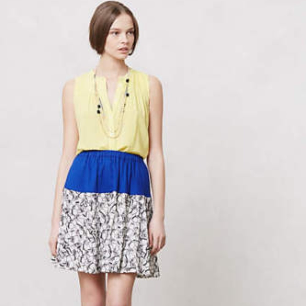 Anthropologie Bellflower Bloom Skirt Org.$98.00